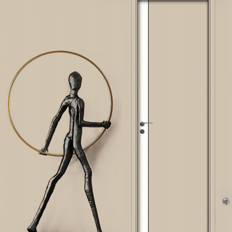 New Trend MDF Flush Door Wooden Interior Room Wood Door