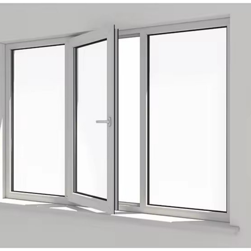 Commercial Building Approved Custom Size Aluminum French Windows with Safety Glass