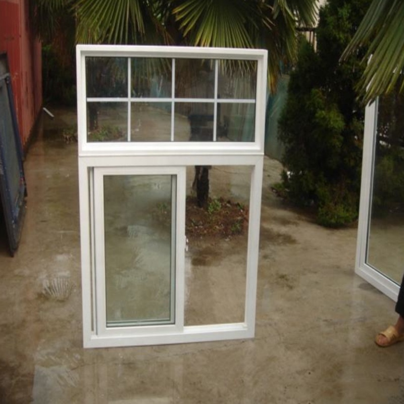 Tegood Factory Price French Style Grill Design PVC Black or White UPVC Sliding Windows