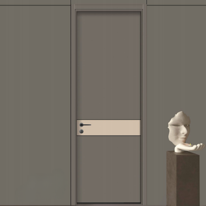 Low Price HDF Wood Door Manual Soundproof Waterproof PVC Interior Bedroom Door Exterior Front Door