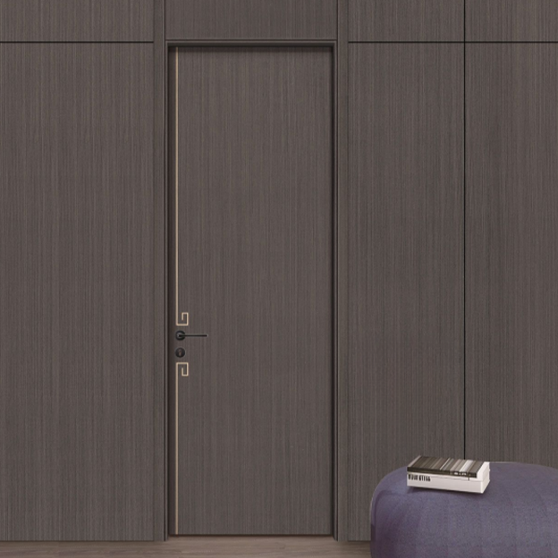 Low Price HDF Wood Door Manual Soundproof Waterproof PVC Interior Bedroom Door Exterior Front Door