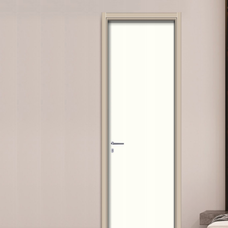 Low Price Interior WPC Bathroom Door Rustic Hollow Core Wooden Doors 3 Flat Panel