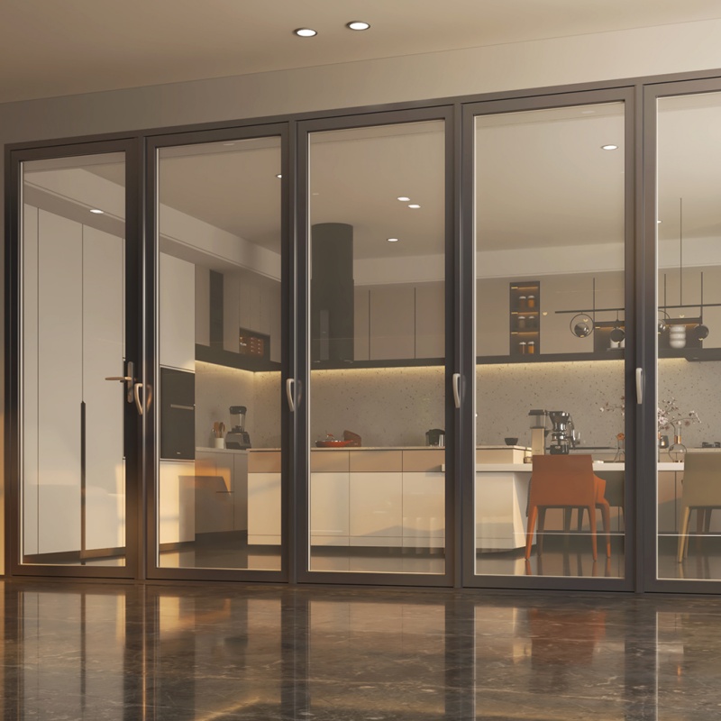 Bulk Order Exterior Bifolding Door External Patio Double Glazed Aluminum Folding Door