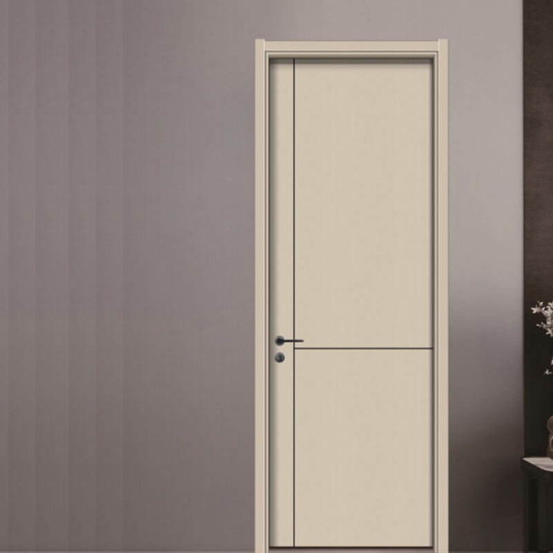 Low Price HDF Wood Door Manual Soundproof Waterproof PVC Interior Bedroom Door Exterior Front Door