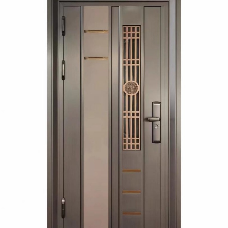 Entrance Door for Home Stainless Steel Metal Carving Aluminum Door