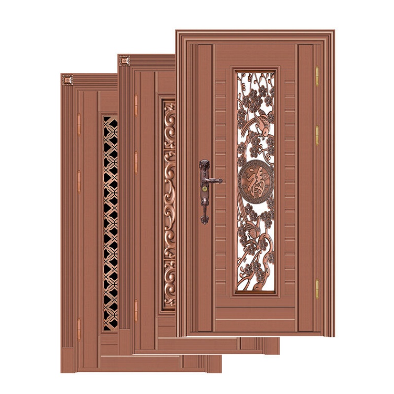 Custom Size Villa Home Entrance Door Security Aluminum Stainless Steel Door