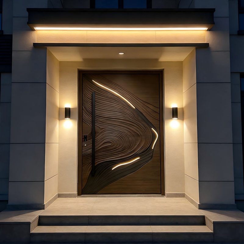 Fashionable Entry Metal Steel Door for House Security Stainless Steel Door