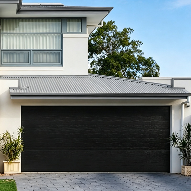 Factory Price Automated 2 Car Customized Waterproof Garage Doors with Small Door