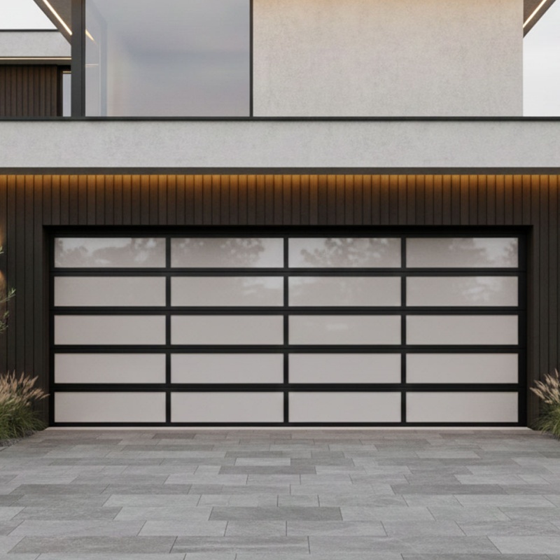 Top Quality High-End Automatic Windproof Flush Mount Batten Garage Door for Villa