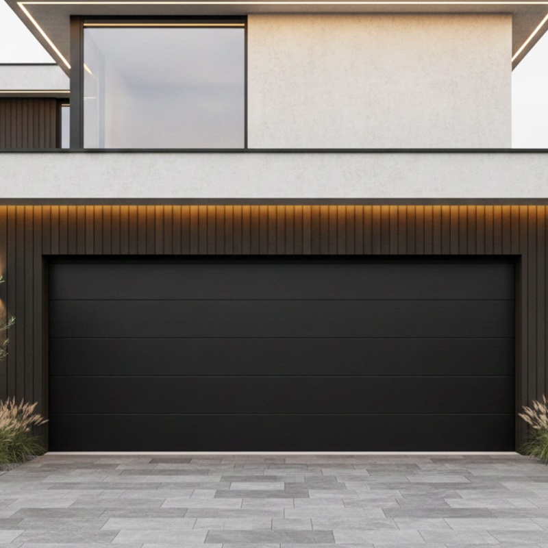 Factory Direct Sales Automatic Sectional Customized Aluminum Commercial Double Insulated Garage Doors