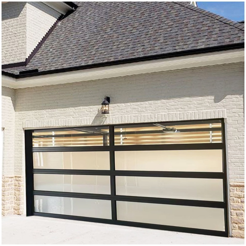 Factory Price Automated 2 Car Customized Waterproof Garage Doors with Small Door