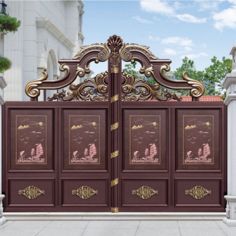 Heavy Duty Design Modern Style Aluminum Fences and Gates for Houses Aluminum Art Courtyard Gate2025