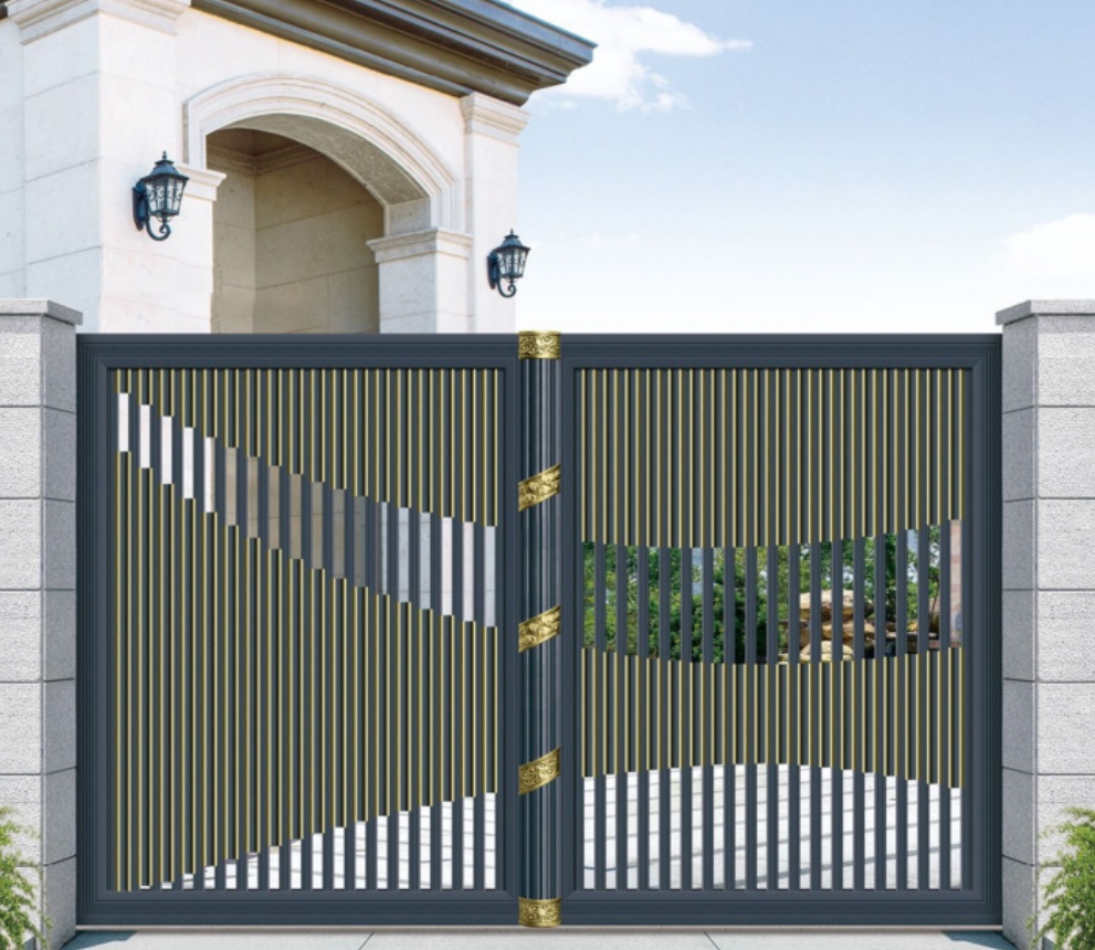 Customized Courtyard Entrance Aluminum Fence Gate Sliding Swing High Quality Privacy Aluminum Automatic Gate