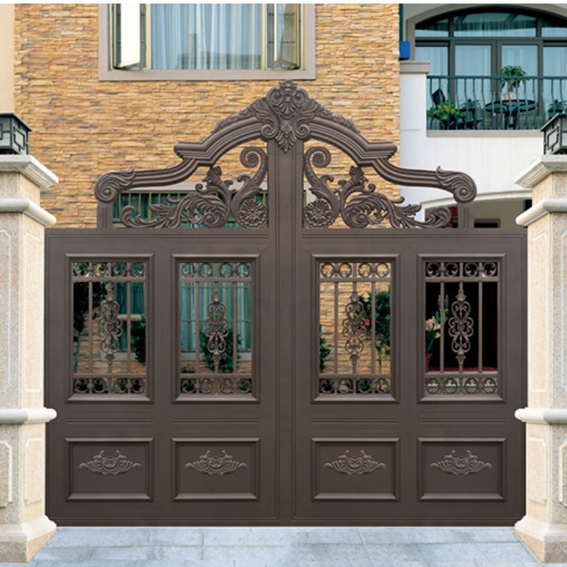 Courtyard Stylish Aluminum Automatic Gate for Houses Yard Garden