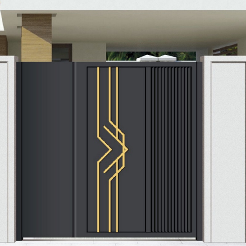House Entrance Automatic Electric System Courtyard Entrance Gate Sliding Folding Gate Design