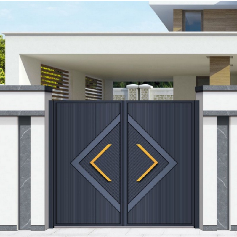 Courtyard Entrance Automatic Aluminum Main Gate House Gates Sliding Folding Gate Design