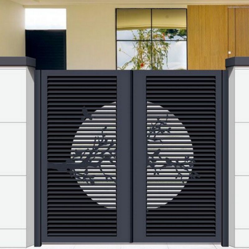 Courtyard Entrance Automatic Aluminum Main Gate House Gates Sliding Folding Gate Design