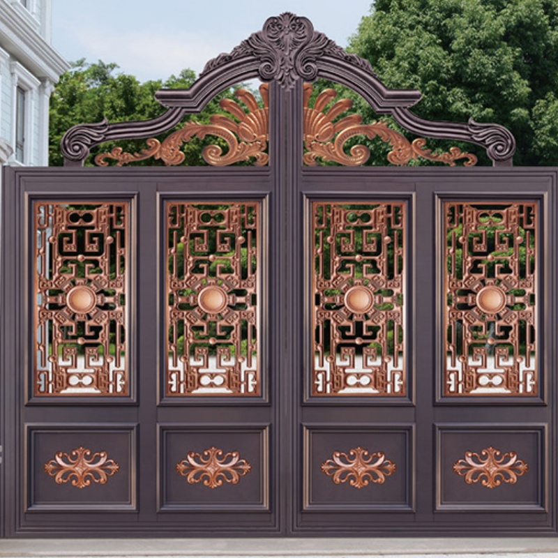 Automatic Aluminum Art Villa Courtyard Electric House Sliding Gate Latest Main Gate Designs