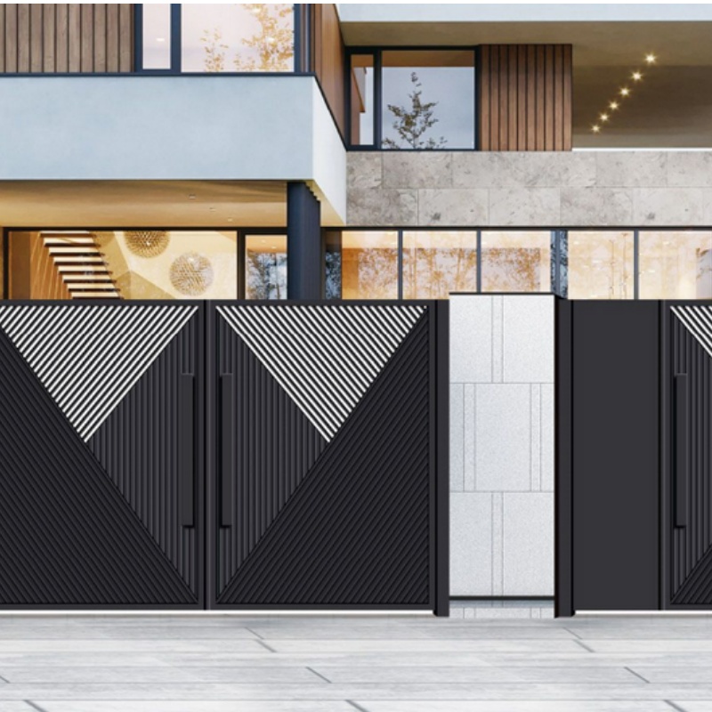 Courtyard Stylish Aluminium Main Entrance Gate Driveway Automatic/Manual Sliding Gates