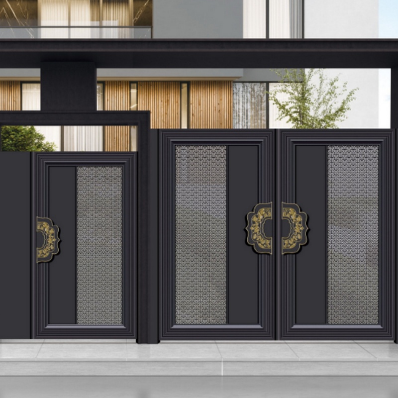 Courtyard Stylish Aluminium Main Entrance Gate Driveway Automatic/Manual Sliding Gates
