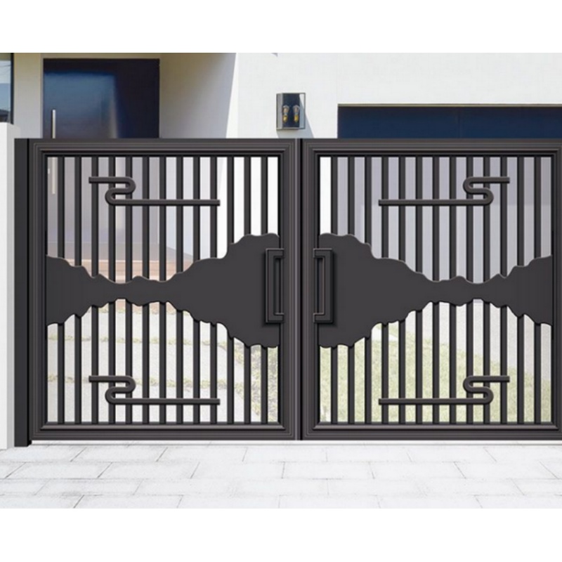 Aluminum Gate Parts Courtyard Villa Side Slide Folding Gate Designs Simple Boundary Wal Fencing Gate