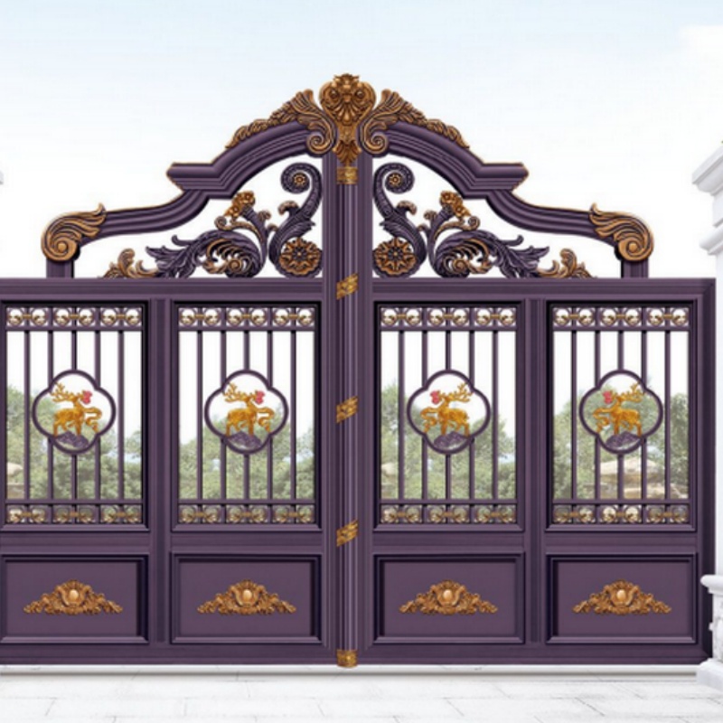 Heavy Duty Design Modern Style Aluminum Fences and Gates for Houses Aluminum Art Courtyard Gate2025