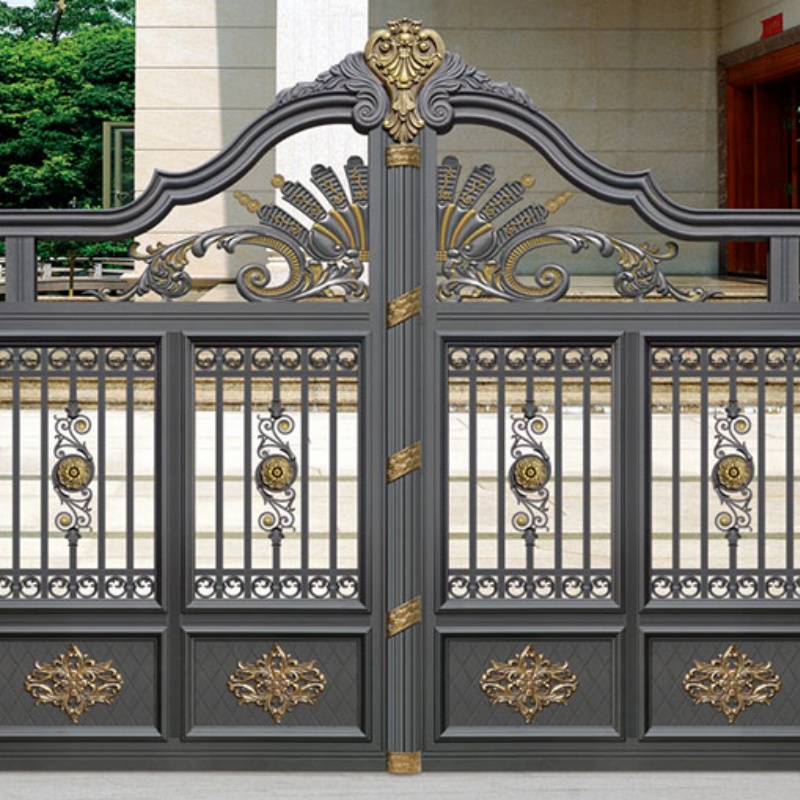 High-End Aluminum Art Gate Villa Courtyard Wall Gate Luxury Aluminum Alloy Gate Low Price