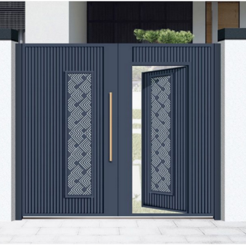 Courtyard Entrance Automatic Aluminum Main Gate House Gates Sliding Folding Gate Design