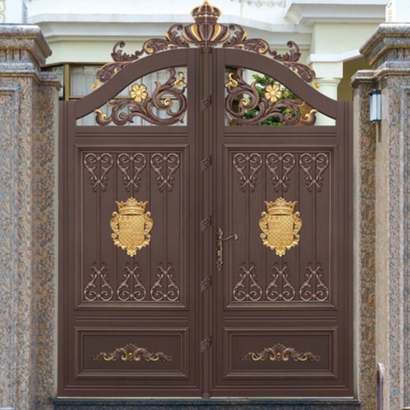 High-End Aluminum Art Gate Villa Courtyard Wall Gate Luxury Aluminum Alloy Gate Low Price