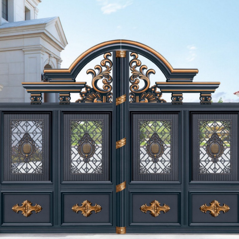 Heavy Duty Design Modern Style Aluminum Fences and Gates for Houses Aluminum Art Courtyard Gate2025