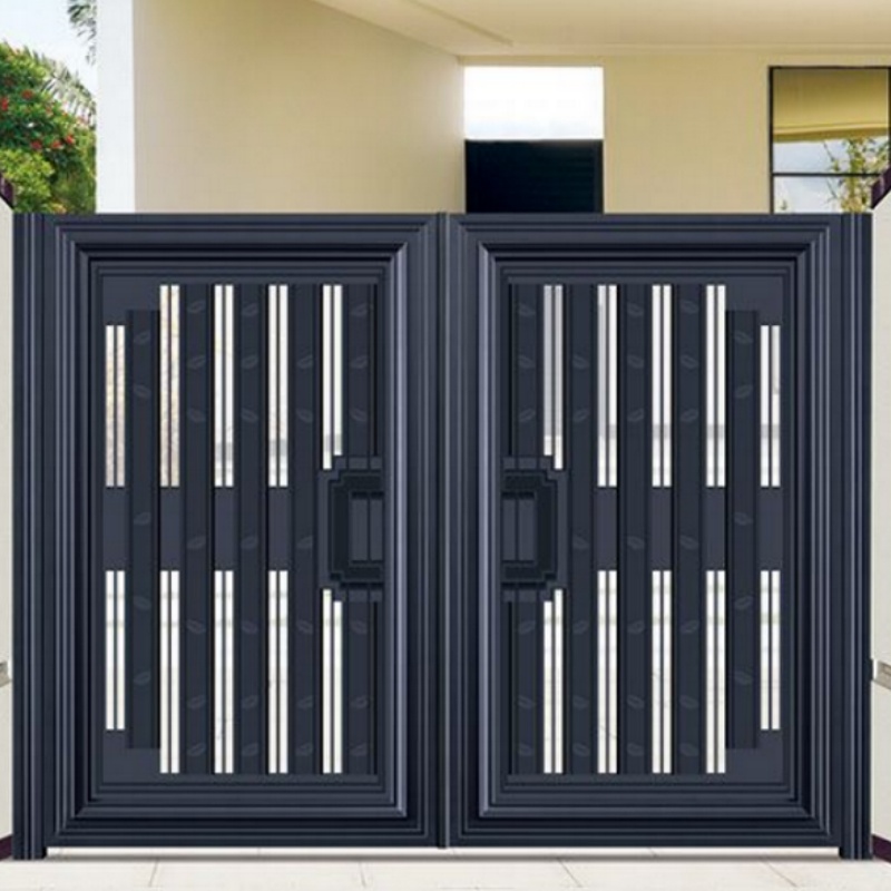 Aluminum Gate Parts Courtyard Villa Side Slide Folding Gate Designs Simple Boundary Wal Fencing Gate