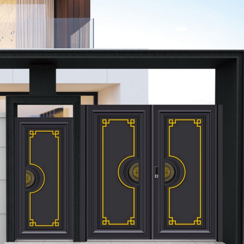 Aluminum Gate Parts Courtyard Villa Side Slide Folding Gate Designs Simple Boundary Wal Fencing Gate