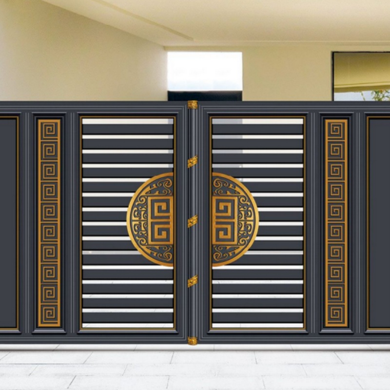 Aluminium Courtyard Gate European Style Cast Aluminium Gates Villa Doors Electric Garden Gates