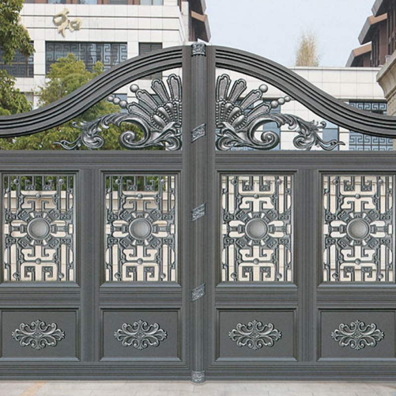 High-End Aluminum Art Gate Villa Courtyard Wall Gate Luxury Aluminum Alloy Gate Low Price