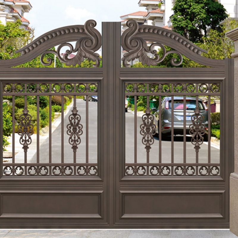 Metal Customized Outer Courtyard Gate Automatic Electric System Outdoor Gate with Electric Motor