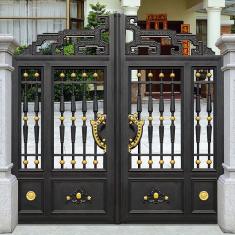 High-End Aluminum Art Gate Villa Courtyard Wall Gate Luxury Aluminum Alloy Gate Low Price