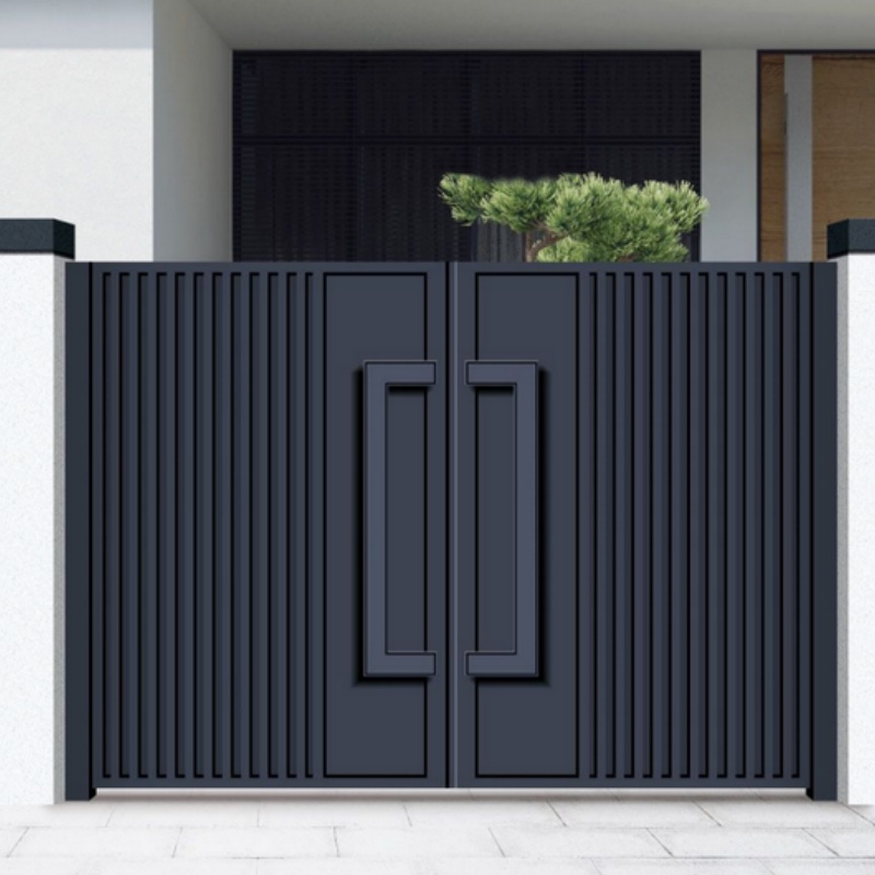 Aluminium Courtyard Gate European Style Cast Aluminium Gates Villa Doors Electric Garden Gates