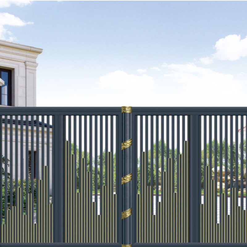 Customized Courtyard Entrance Aluminum Fence Gate Sliding Swing High Quality Privacy Aluminum Automatic Gate