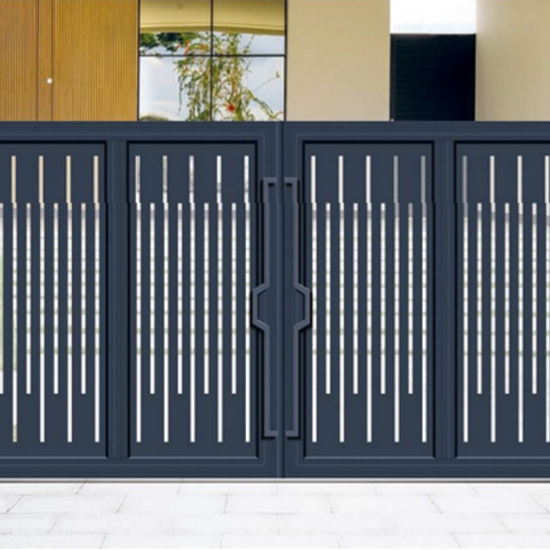 Courtyard Entrance Automatic Aluminum Main Gate House Gates Sliding Folding Gate Design