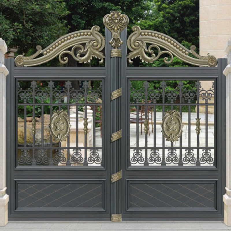 Automatic Aluminum Art Villa Courtyard Electric House Swing Gate Electric Outdoor Gate
