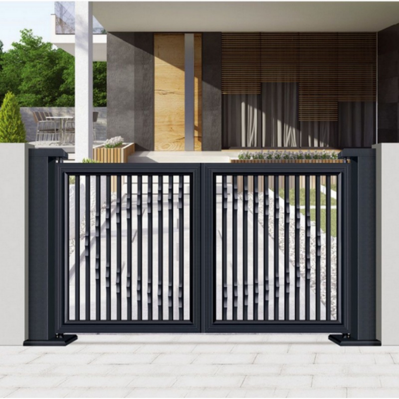 House Entrance Automatic Electric System Courtyard Entrance Gate Sliding Folding Gate Design