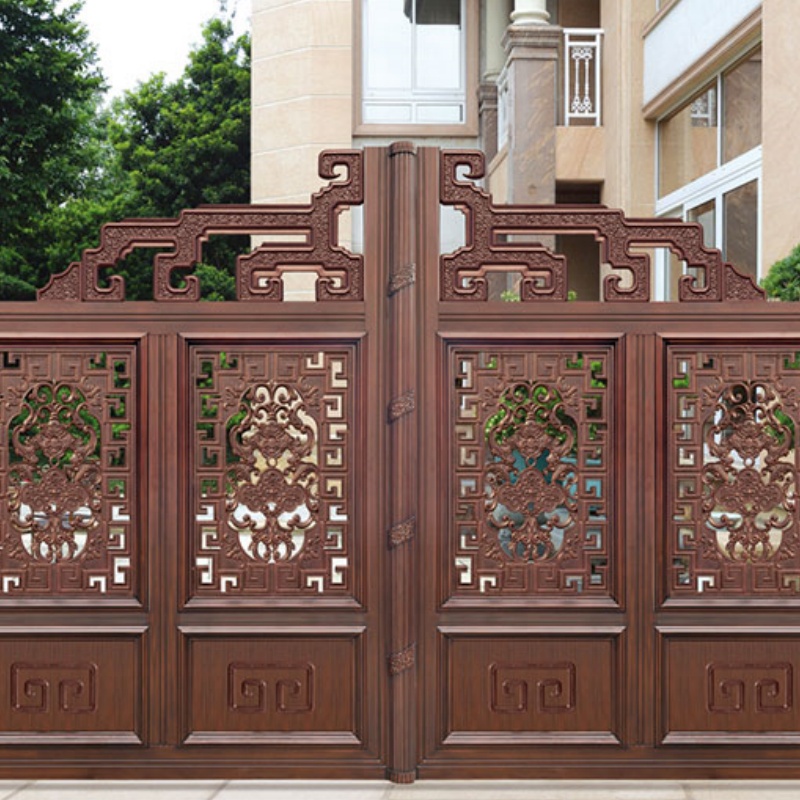Villa Garden Entry Decorative Gates Courtyard Entrance Aluminum Gates with Electric Motor