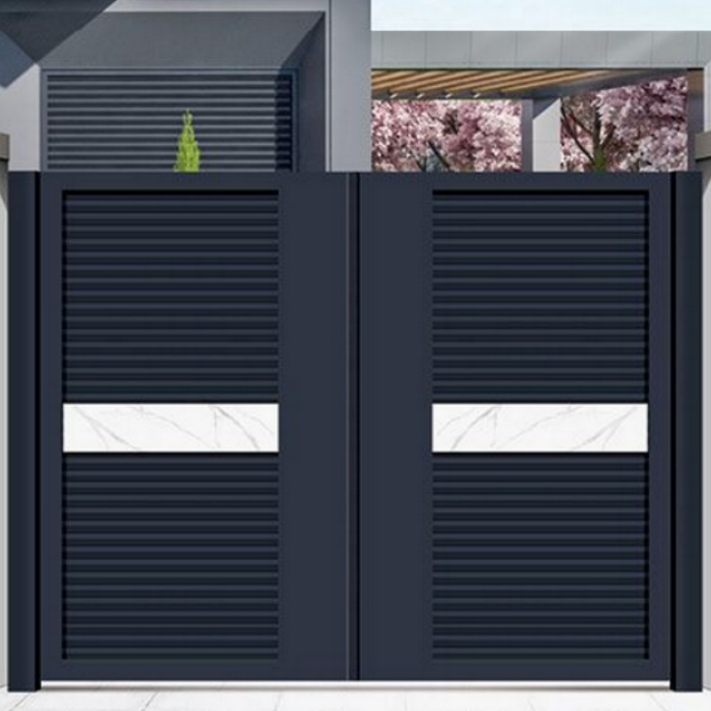 Villa Garden Entry Decorative Gates Courtyard Entrance Aluminum Gates with Electric Motor