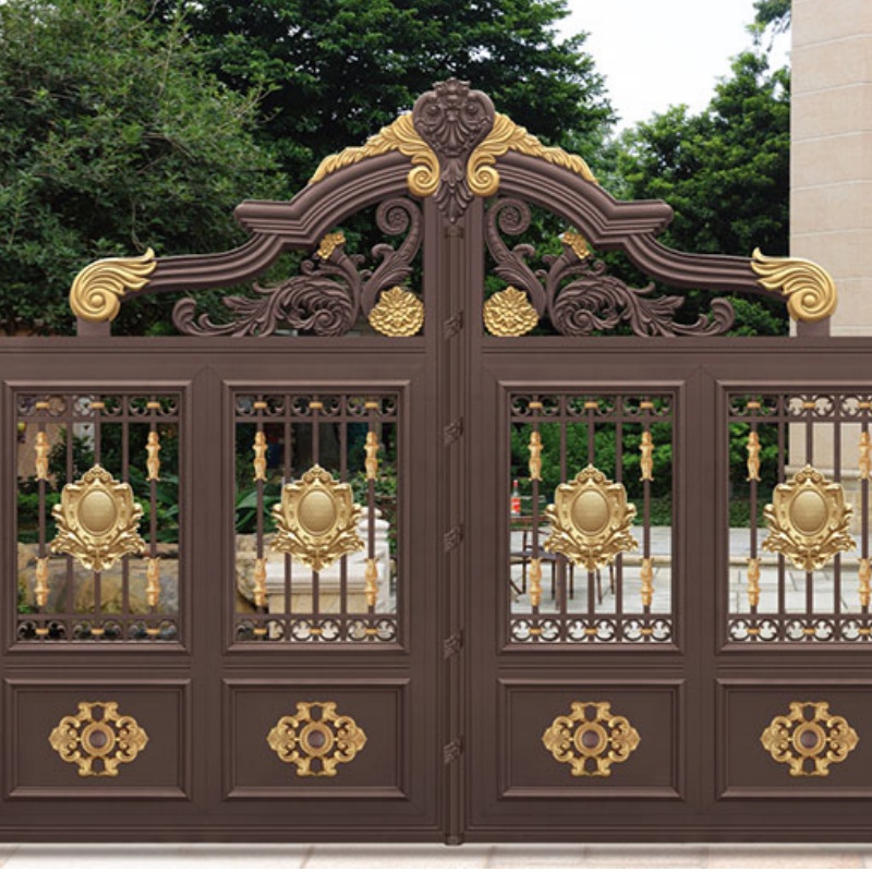 High-End Aluminum Art Gate Villa Courtyard Wall Gate Luxury Aluminum Alloy Gate Low Price