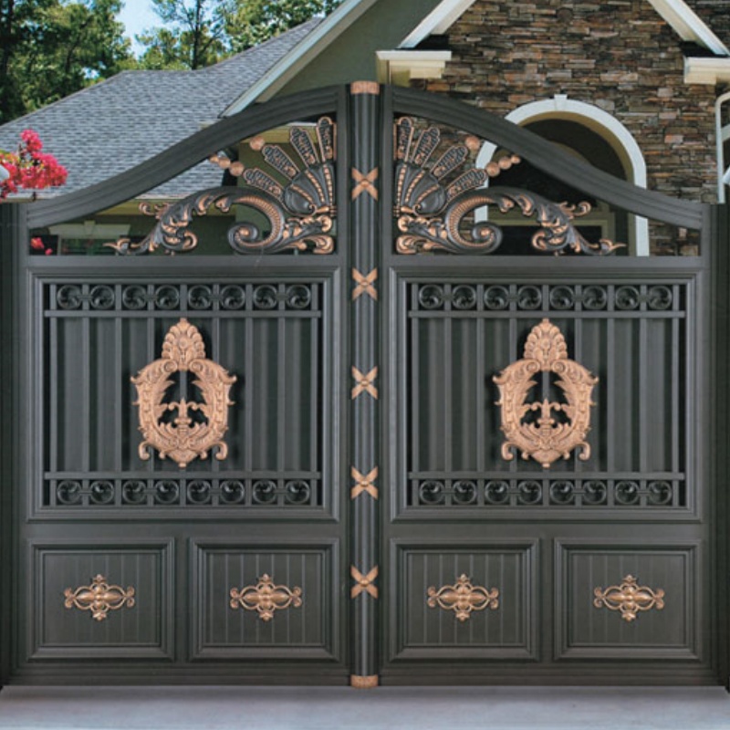 2025high Quality Customized Decorative Outdoor Garden Courtyard Entrance Driveway Gate Double Swing Sliding Aluminum Gates