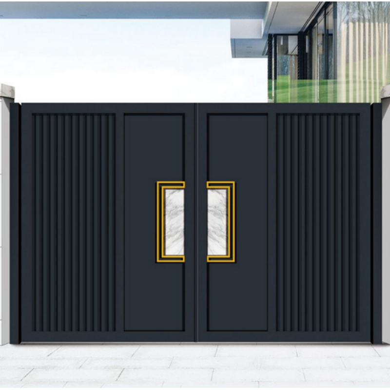 Aluminium Courtyard Gate European Style Cast Aluminium Gates Villa Doors Electric Garden Gates