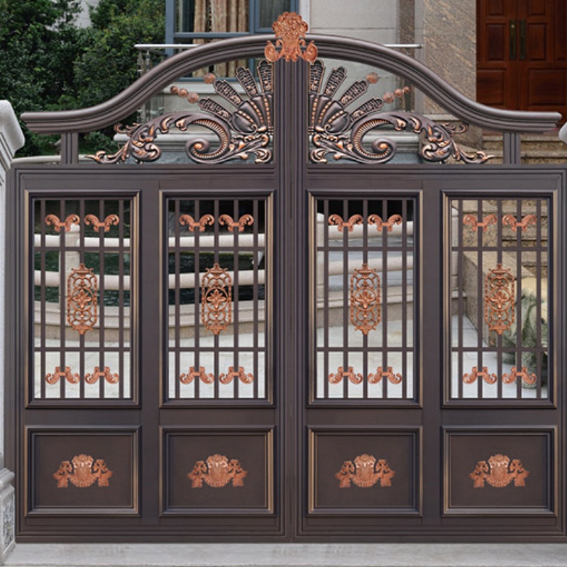 Morden Aluminum Electric Gate Modern Design 3D Swing Garden Gate for Courtyard Driveway Villa Barrier Entrance