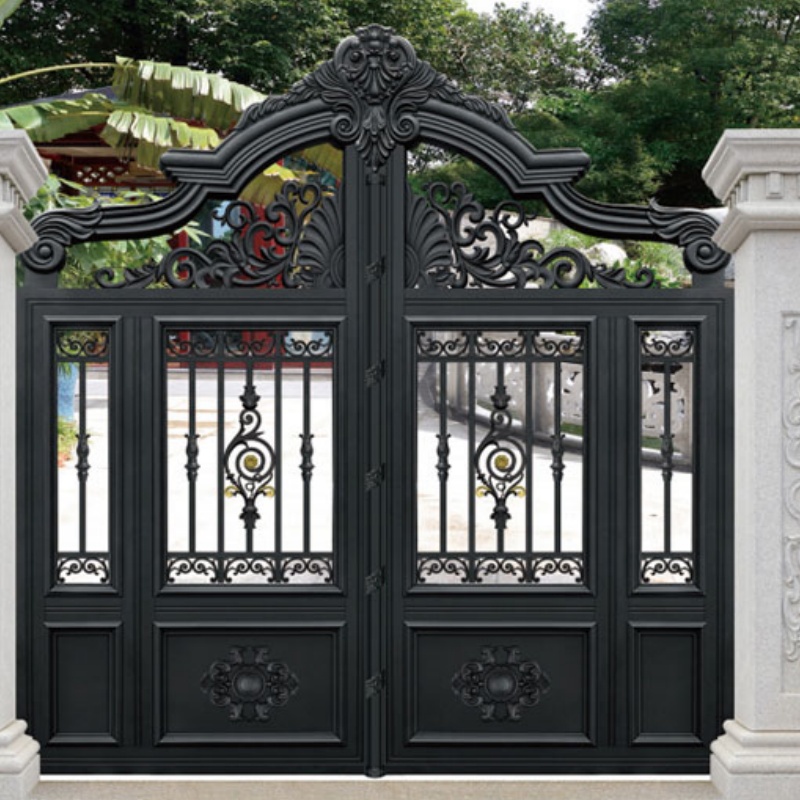 Automatic Aluminum Art Villa Courtyard Electric House Swing Gate Electric Outdoor Gate