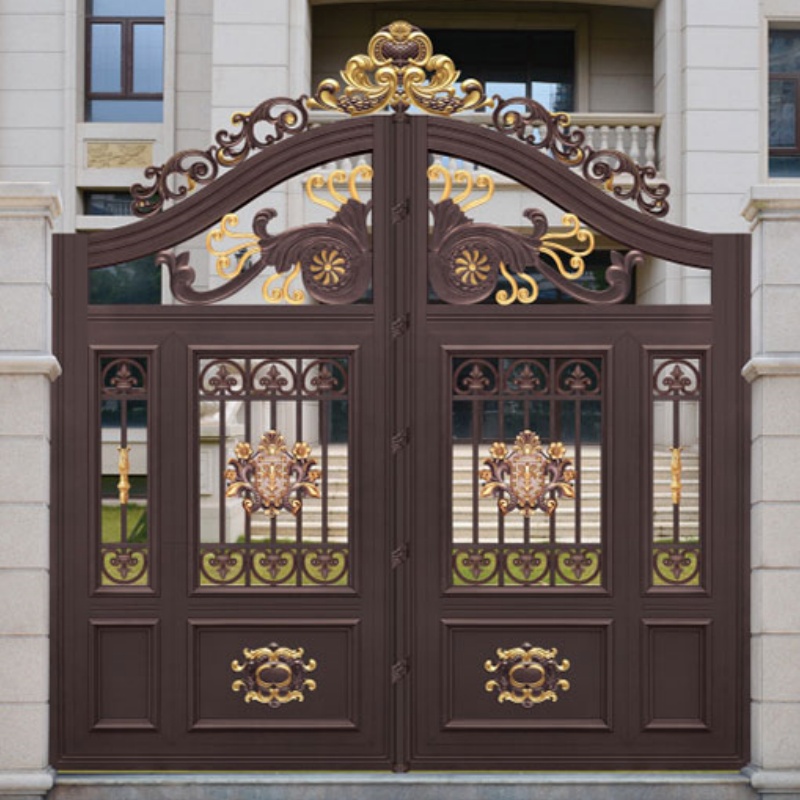2025high Quality Customized Decorative Outdoor Garden Courtyard Entrance Driveway Gate Double Swing Sliding Aluminum Gates