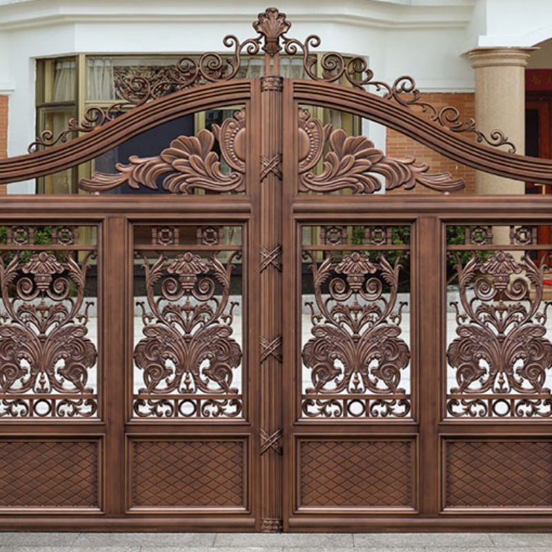 High-End Aluminum Art Gate Villa Courtyard Wall Gate Luxury Aluminum Alloy Gate Low Price